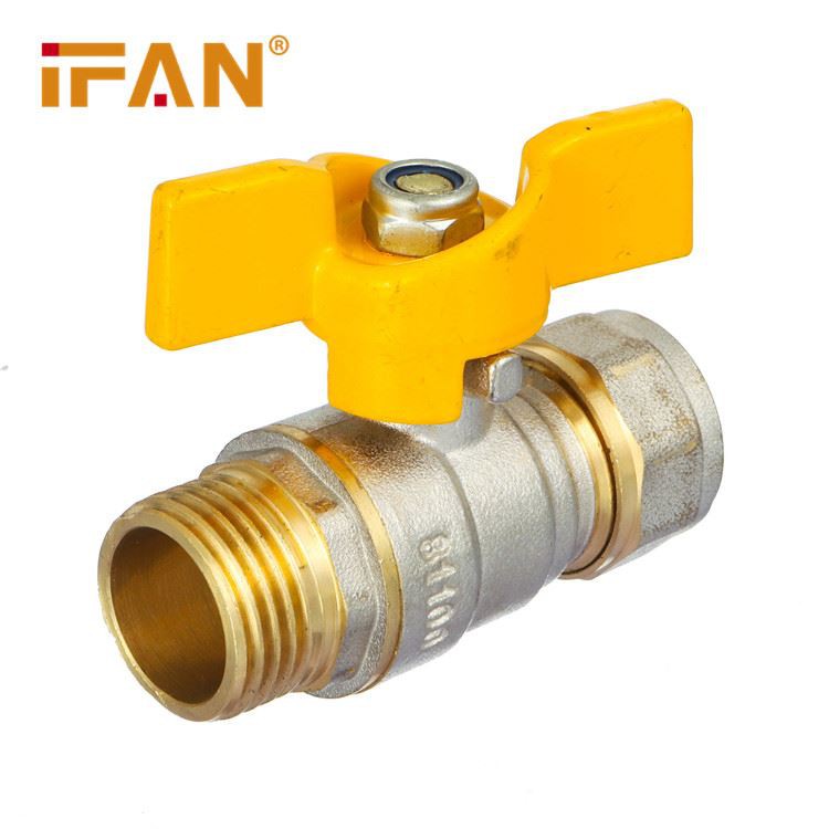 Brass Male Butterfly Valve
