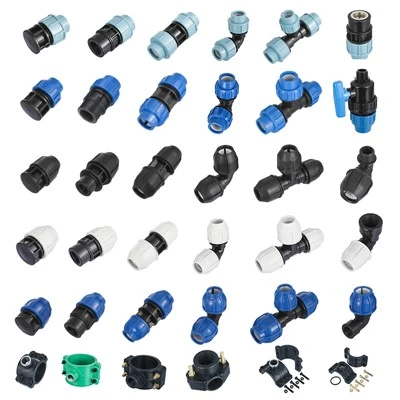 Cysylltydd pibell dŵr hdpe du